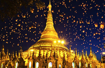 Shwedagon pagoda, Myanmar